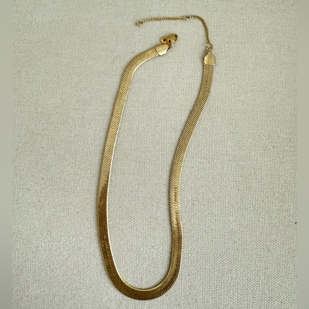 Madewell Chunky Herringbone Chain Necklace Gold Snake Chain Necklace